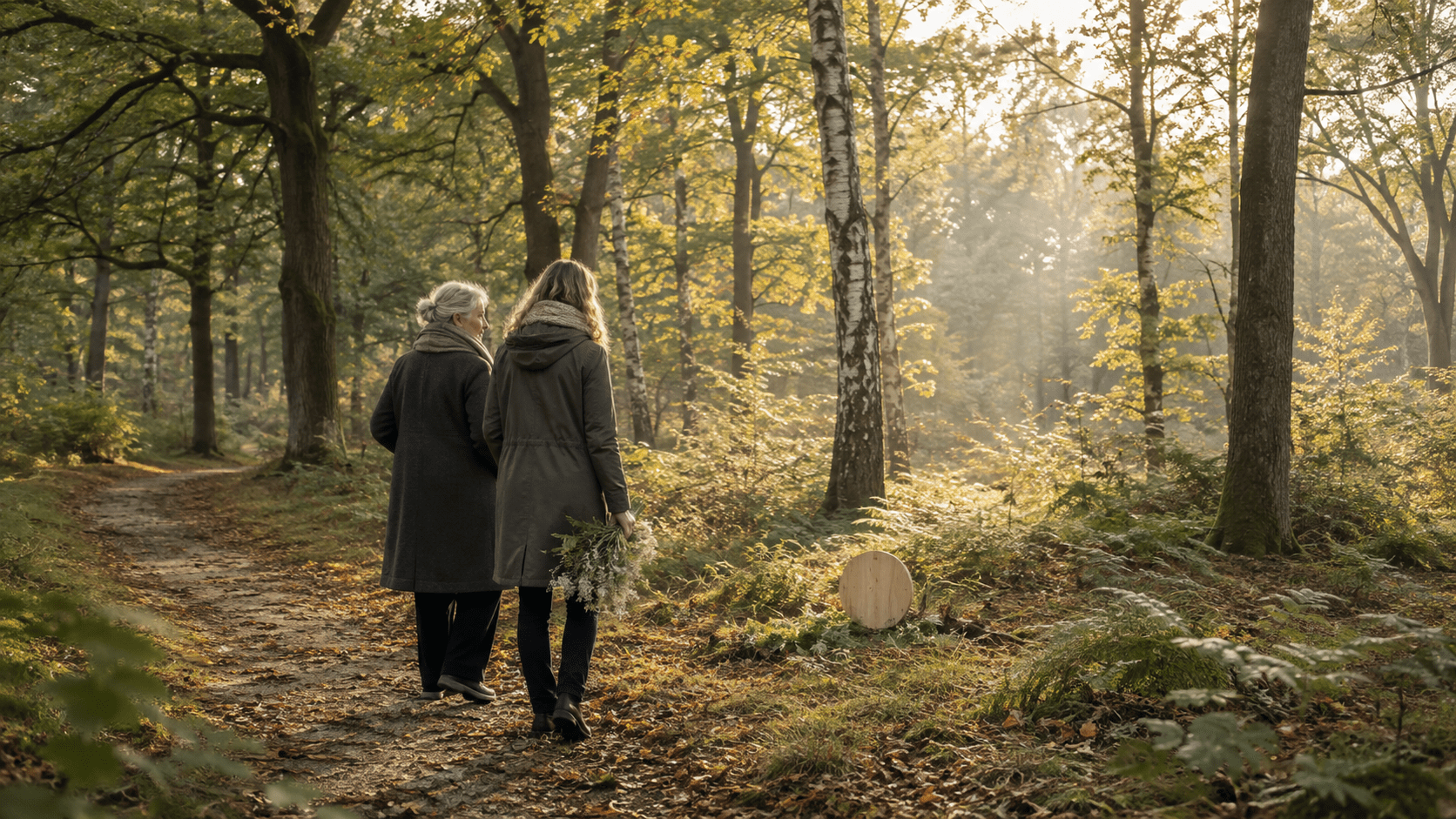 begraven op een natuurbegraafplaats
